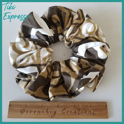 Giant Hawaiian Scrunchie, Tiki Expresso XL Scrunchie