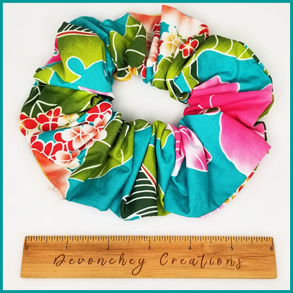 Giant Hawaiian Scrunchie, Sunday Morning Garden XL Scrunchie
