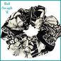 Giant Hawaiian Scrunchie, Black Pineapple  XL Scrunchie