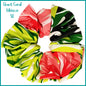 Giant Hawaiian Scrunchie, Coral Hibiscus XL Scrunchie