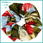 Giant Hawaiian Scrunchie, Red Hibiscus on Sky Blue XL Scrunchie