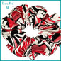 Giant Hawaiian Scrunchie, Tiare Red XL Scrunchie