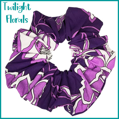 Giant Hawaiian Scrunchie, Twilight Florals XL Scrunchie